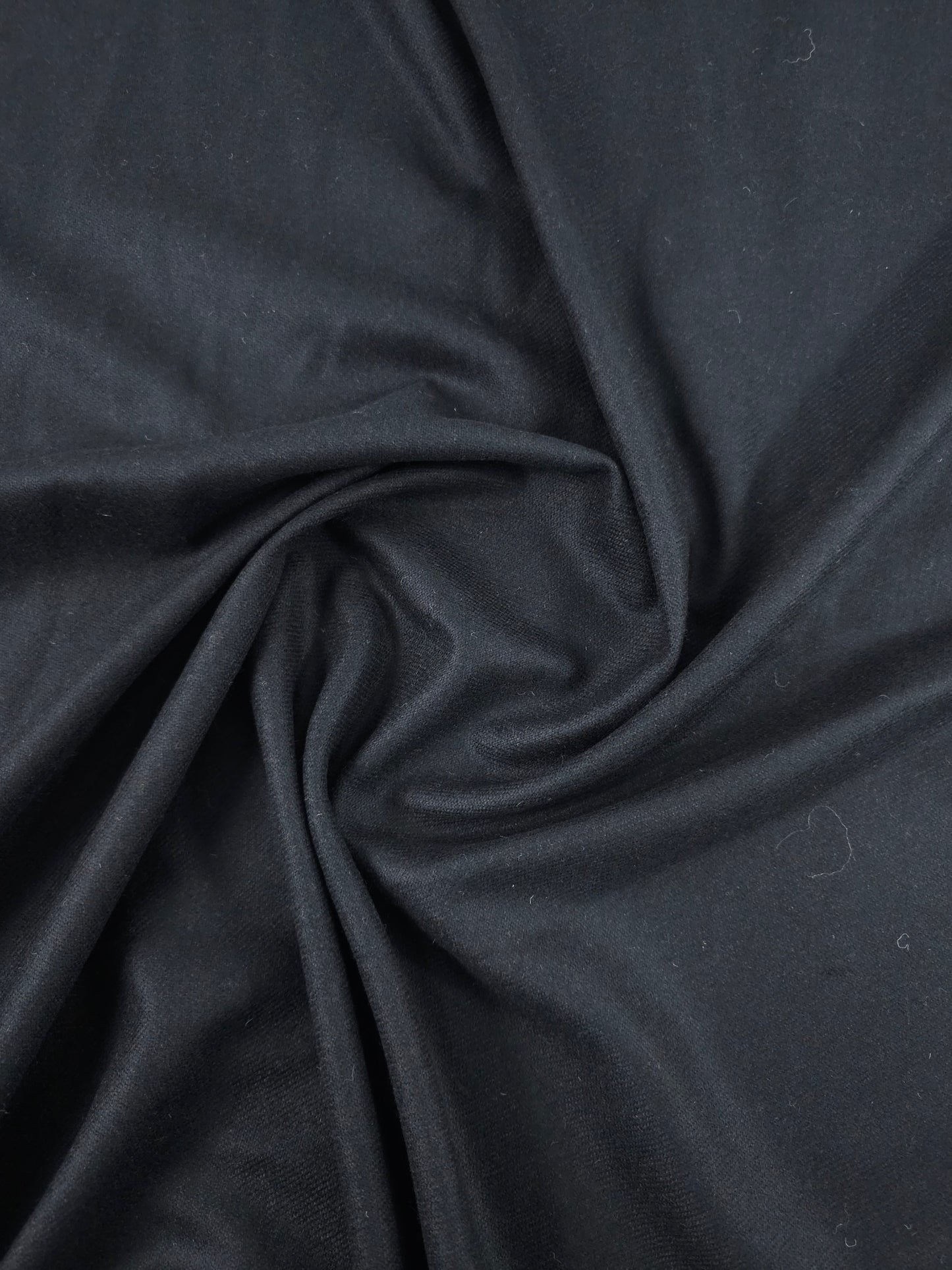 Black Twill Lightweight Soft 100% Wool *ABRAHAM MOON*