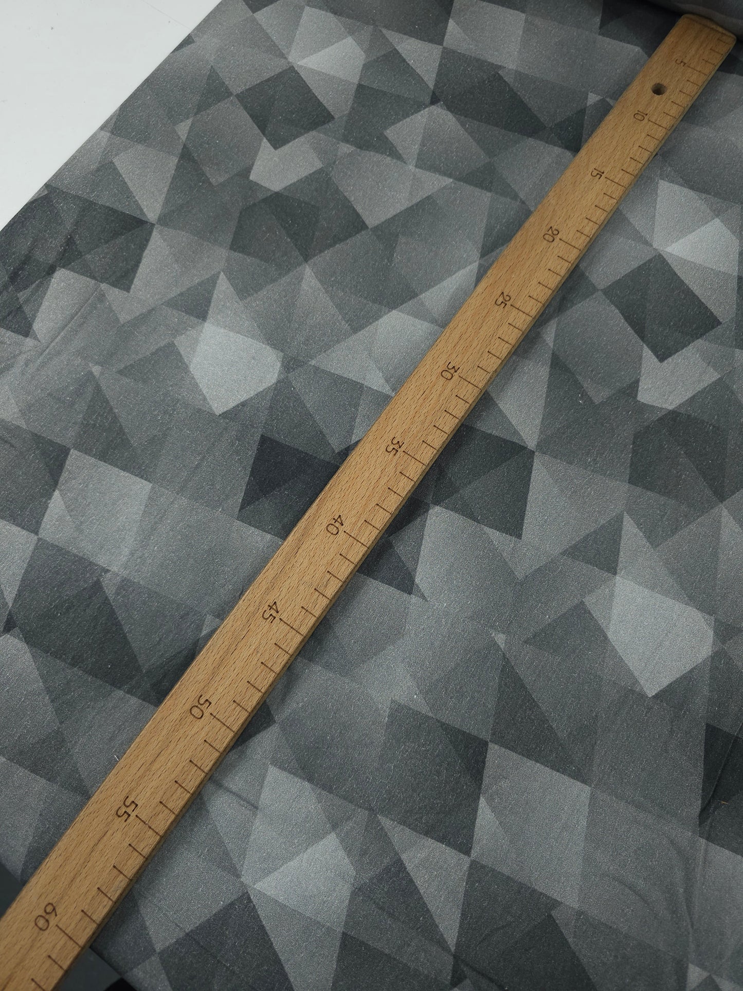 Misty Grey Washed Geometric 100% Cotton