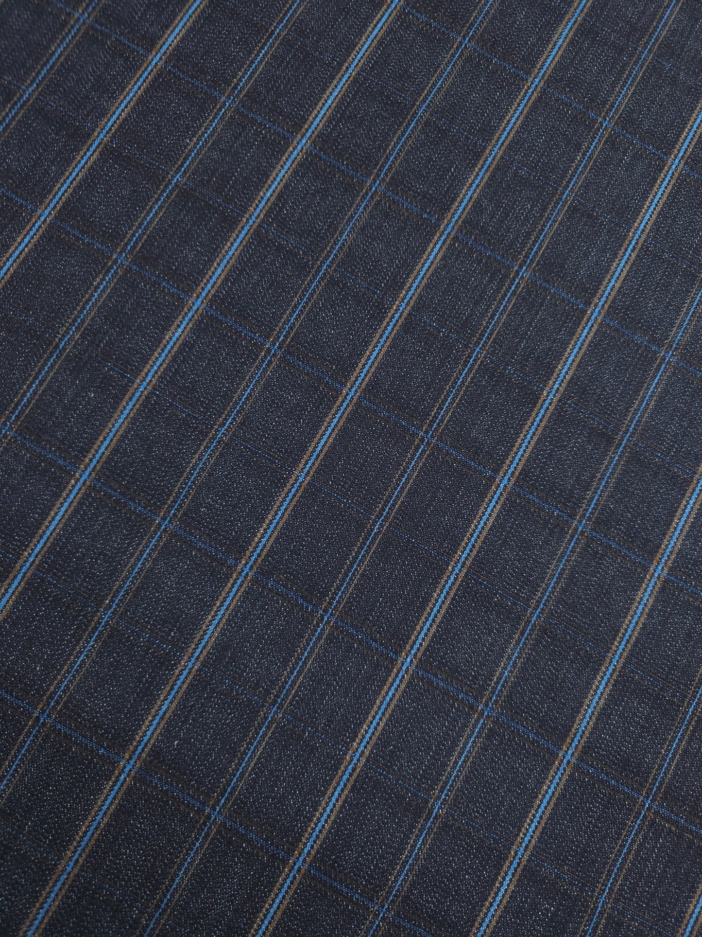 Dark Navy/Blue Retro Square Check Denim