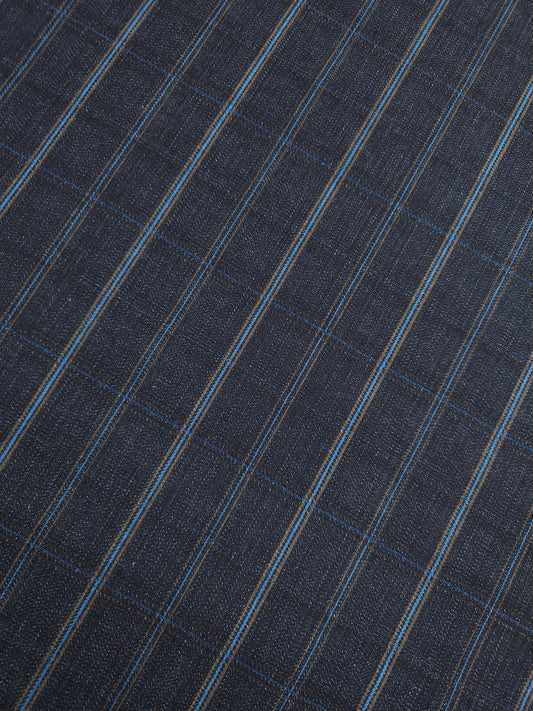 Dark Navy/Blue Retro Square Check Denim