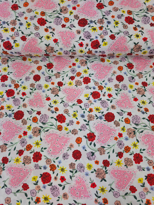 Floral Heart Brave Soul 100% Cotton - Cath Kidston 98" *EXTRA WIDE*
