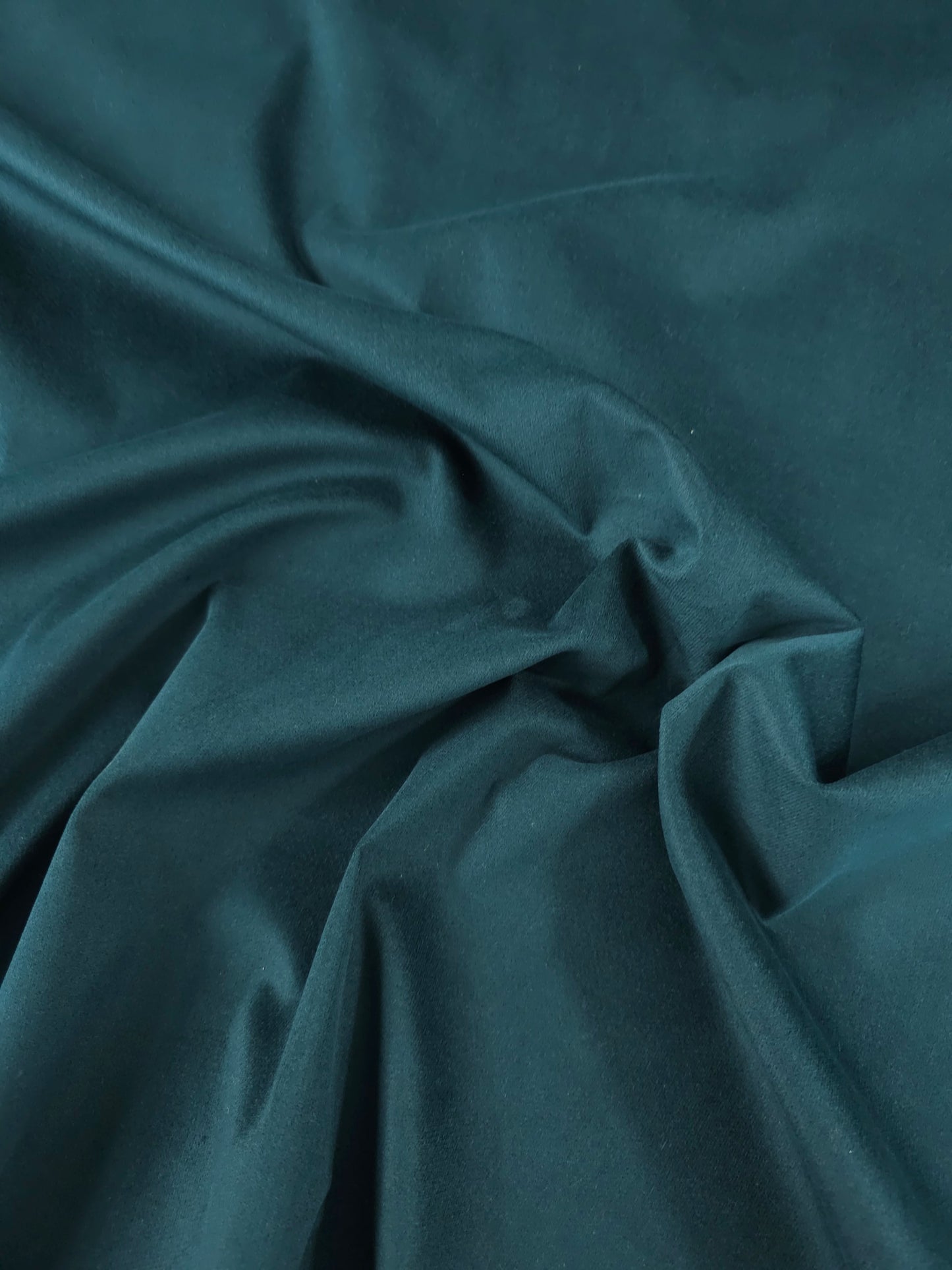 Deep Teal Cotton Velvet