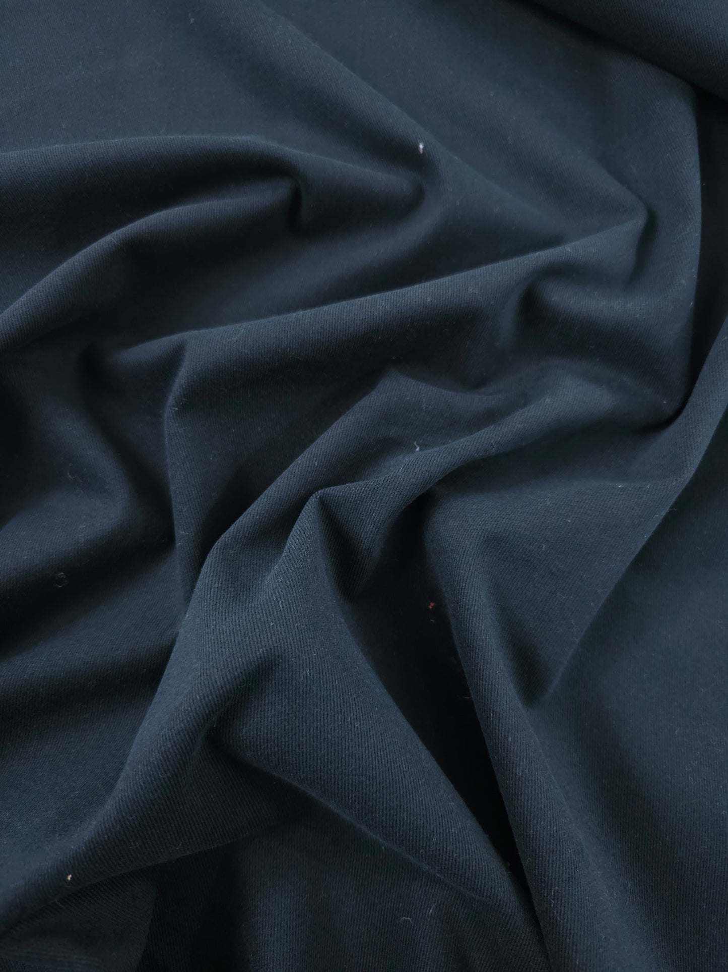 Hale Navy Brushed Cotton Twill