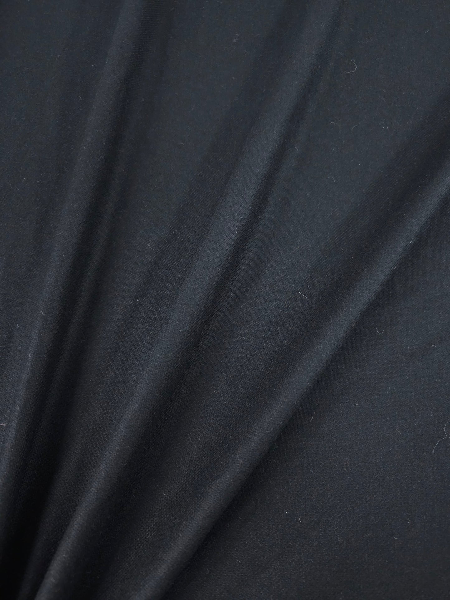 Black Twill Lightweight Soft 100% Wool *ABRAHAM MOON*