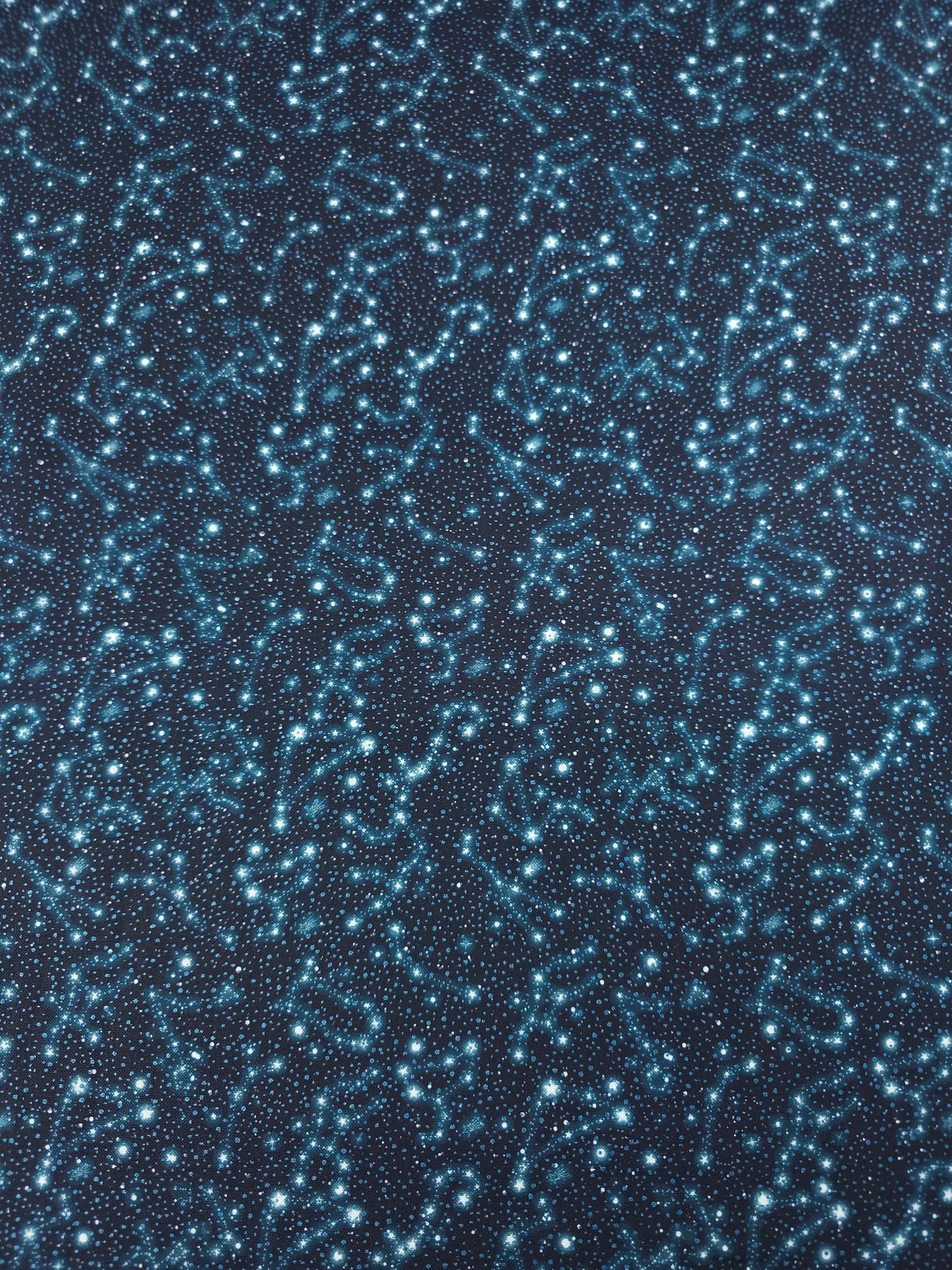 Petrol Navy Horoscope Skies 100% Cotton - Benartex