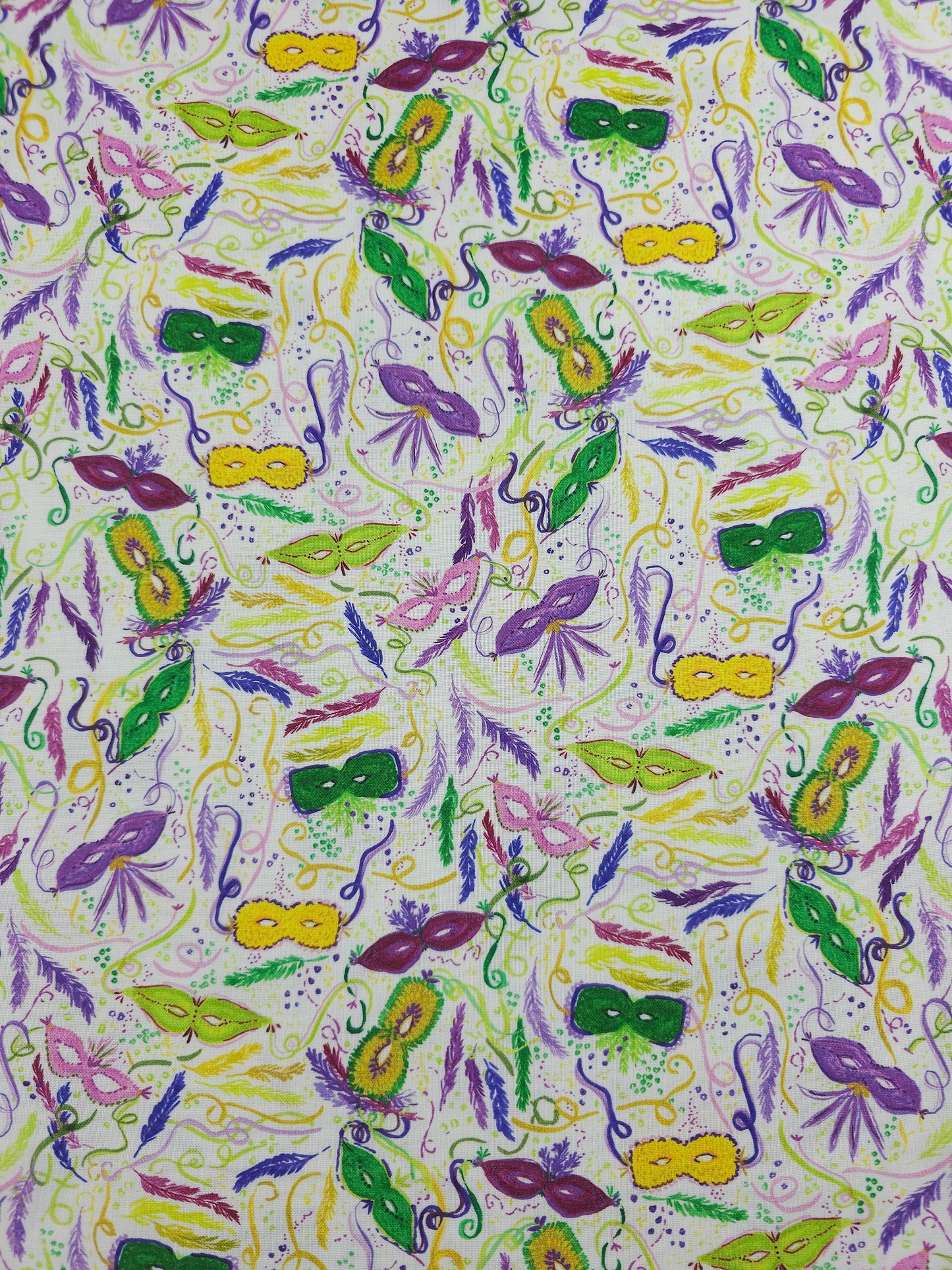 Mardi Gras Masquerade 100% Cotton