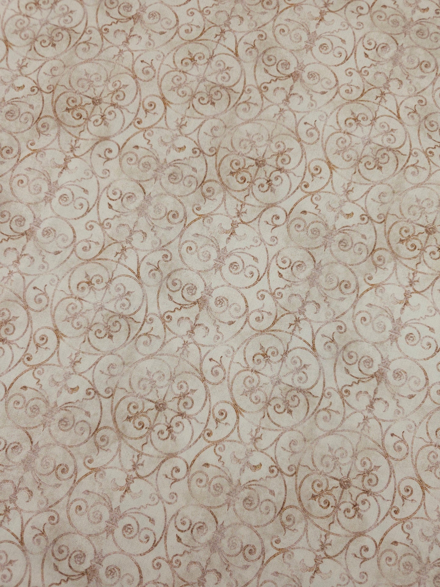 Beige/Brown Majestic Swirl Gate 100% Cotton