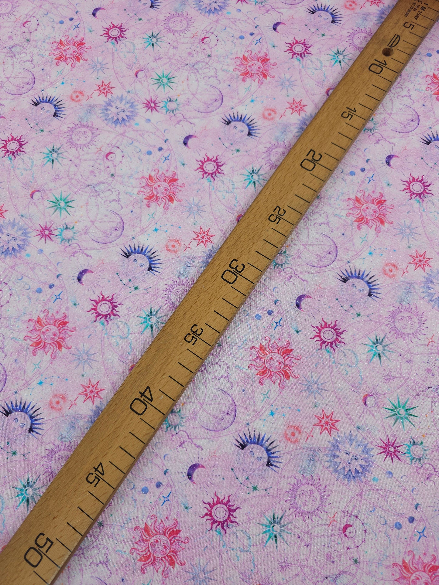 Pink/Silver Multi Celestial Skies 100% Cotton - Benartex