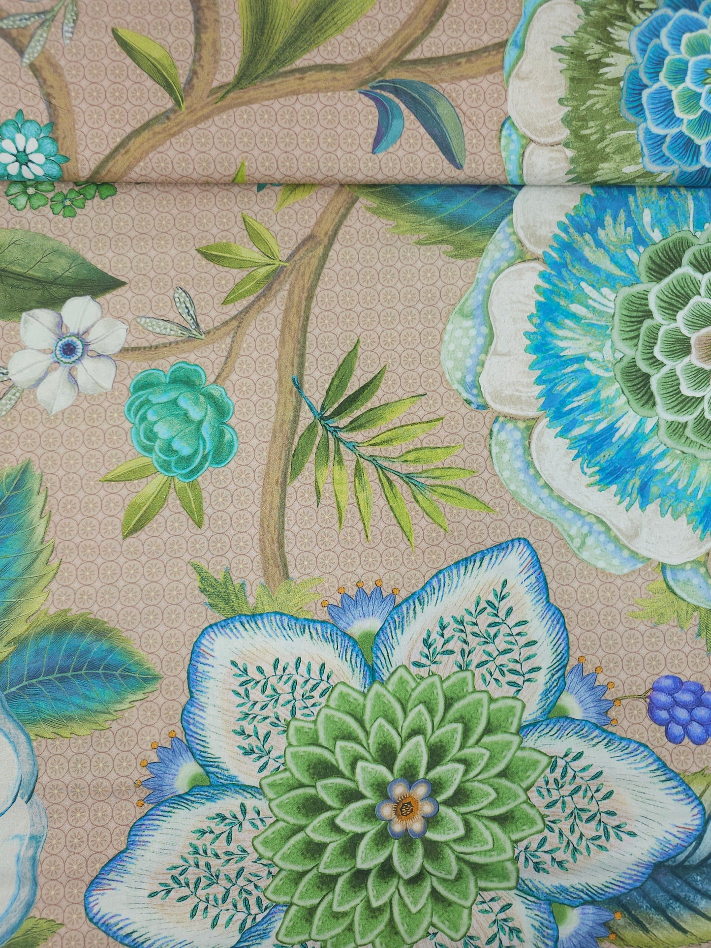 Blue Viva La Vida Floral 100% Cotton 106" *EXTRA WIDE*