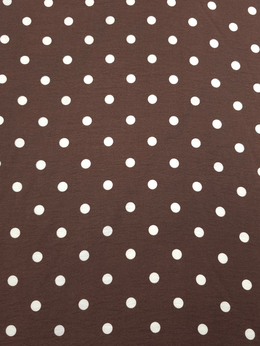 Brown/White Polka Dot Modal Cotton