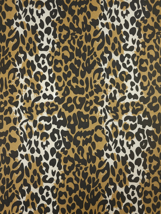 Peanut Brown/Ivory Leopard Denim