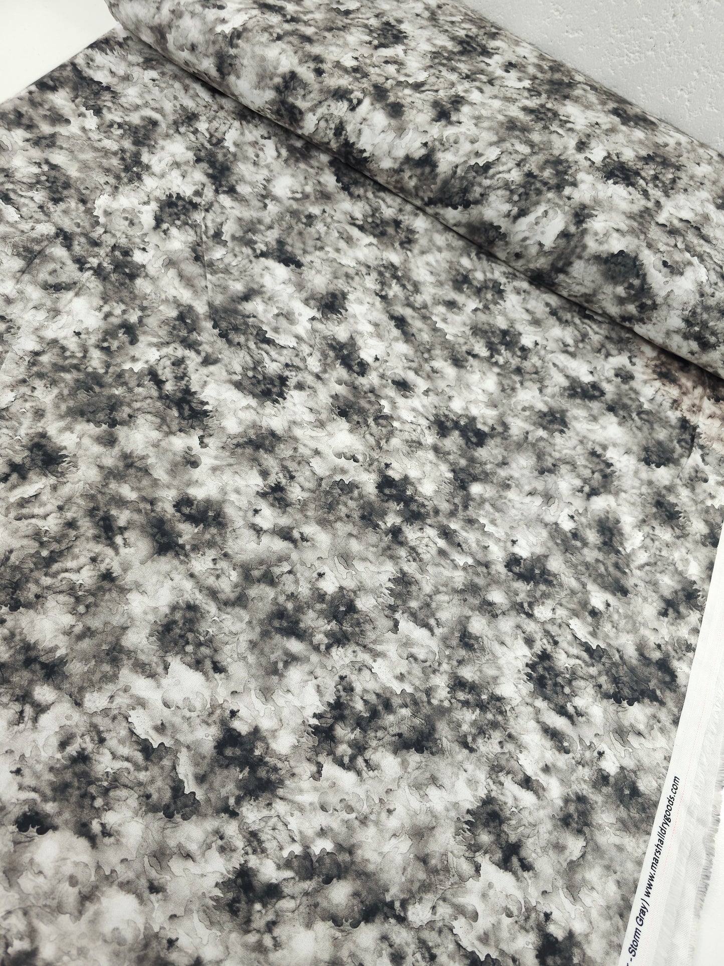 Grey Iris Watercolour Smoke 100% Cotton 108" *EXTRA WIDE*