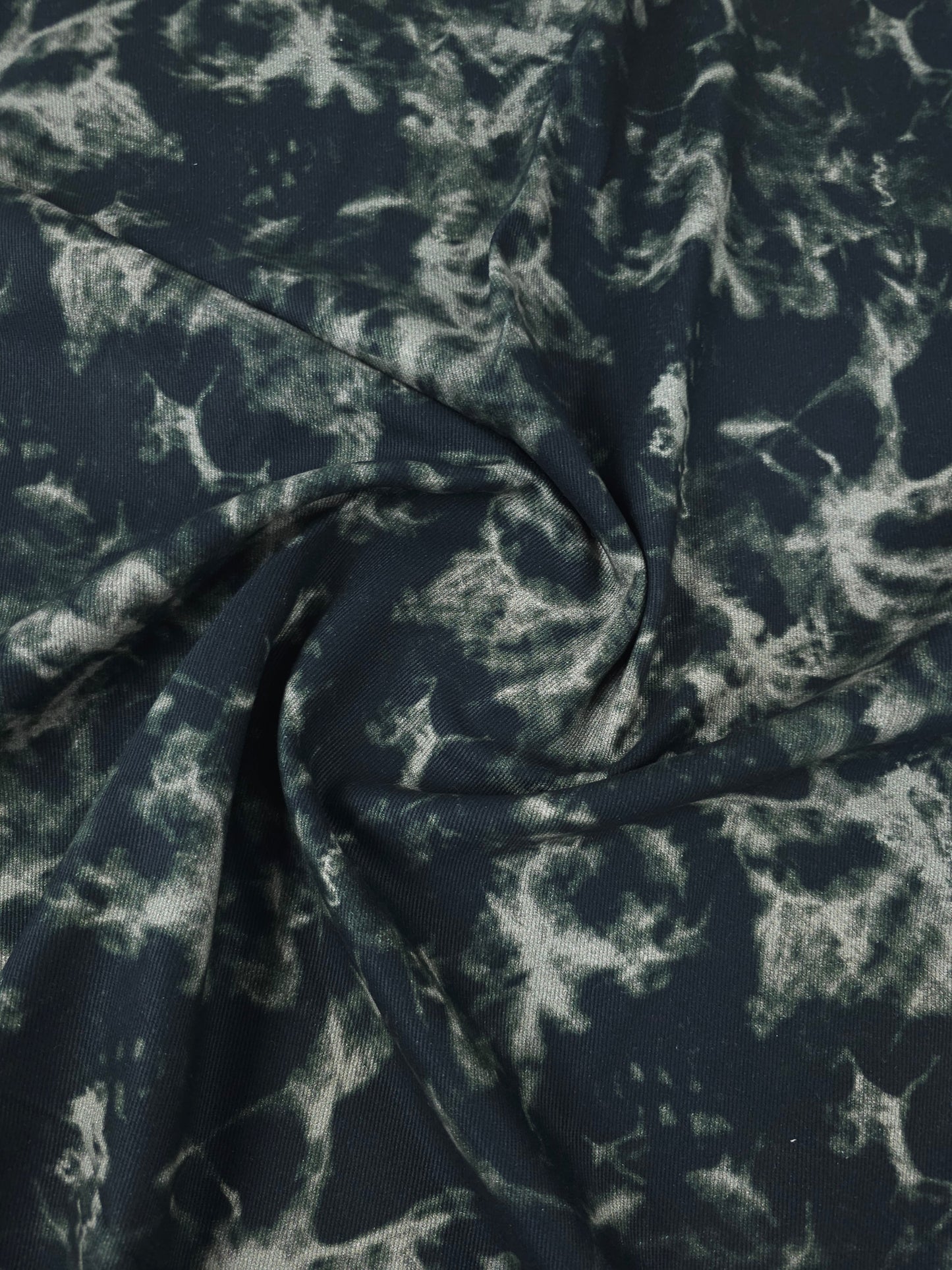 Black/Moss Marble Denim