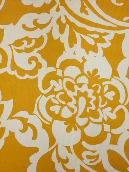 Marigold Majestic Floral Viscose Voile