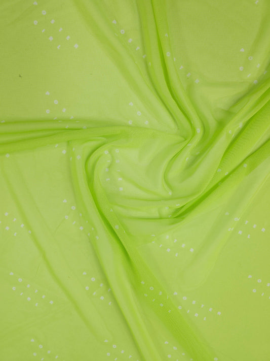 Lime Green/White Statement Mesh *POSTER GIRL*