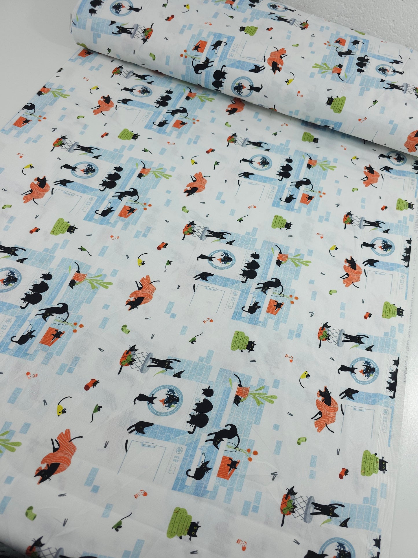 Cats In The Laundry 100% Cotton