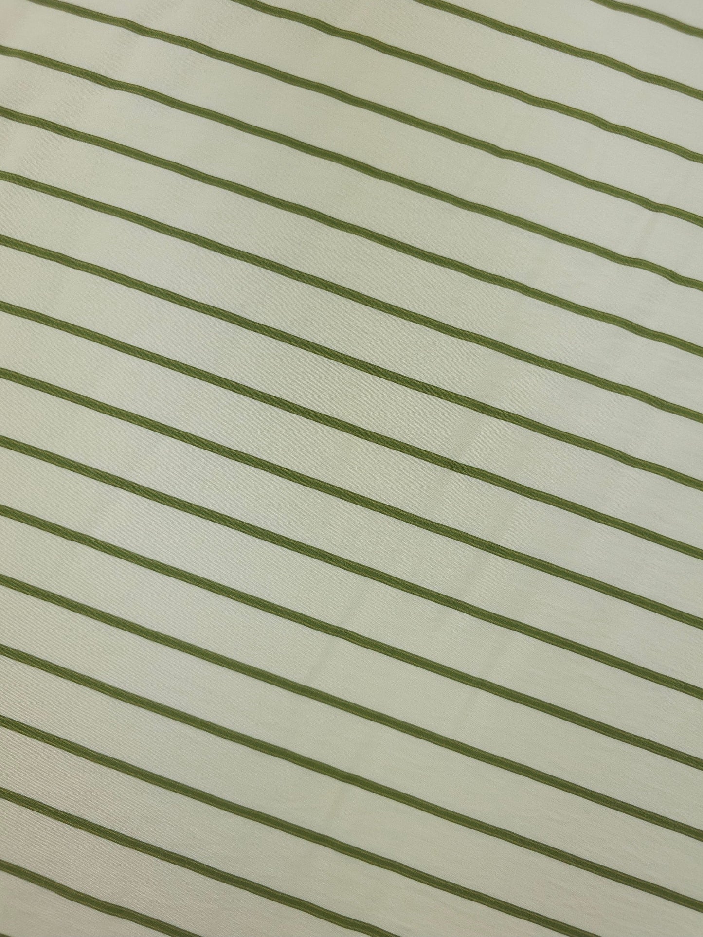 Sage/Ivory Stripe Cotton Viscose