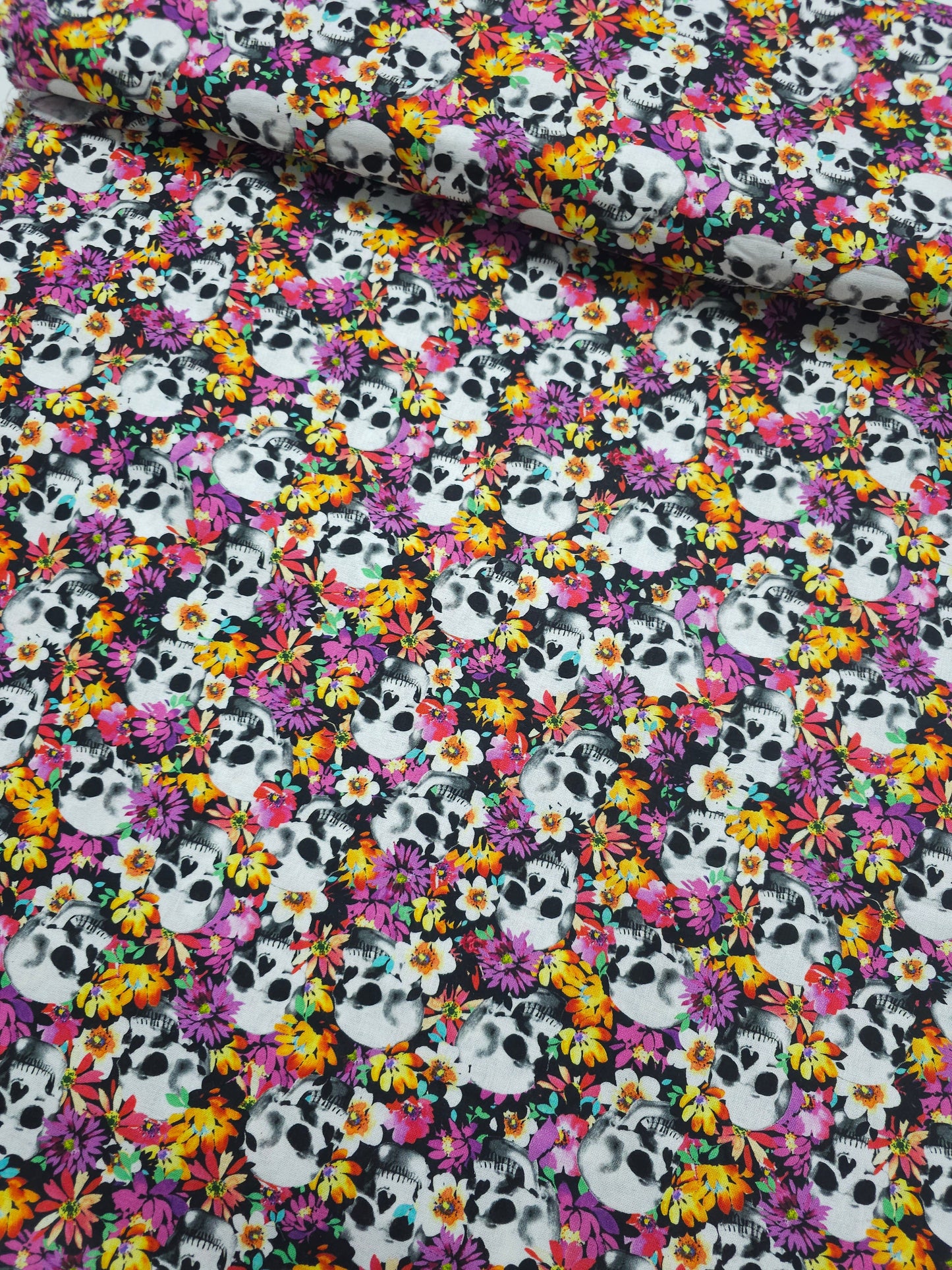Floral Skull 100% Cotton