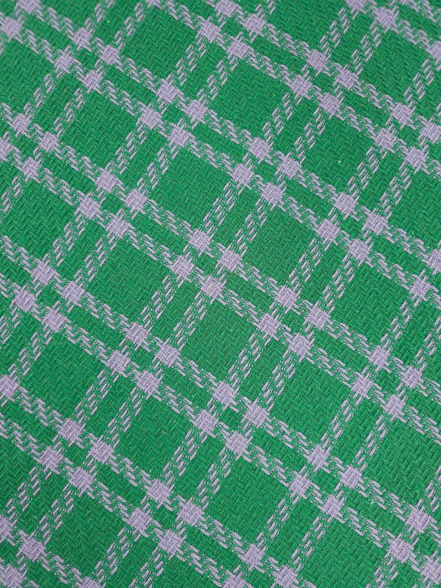 Green/Lilac Tartan Boucle