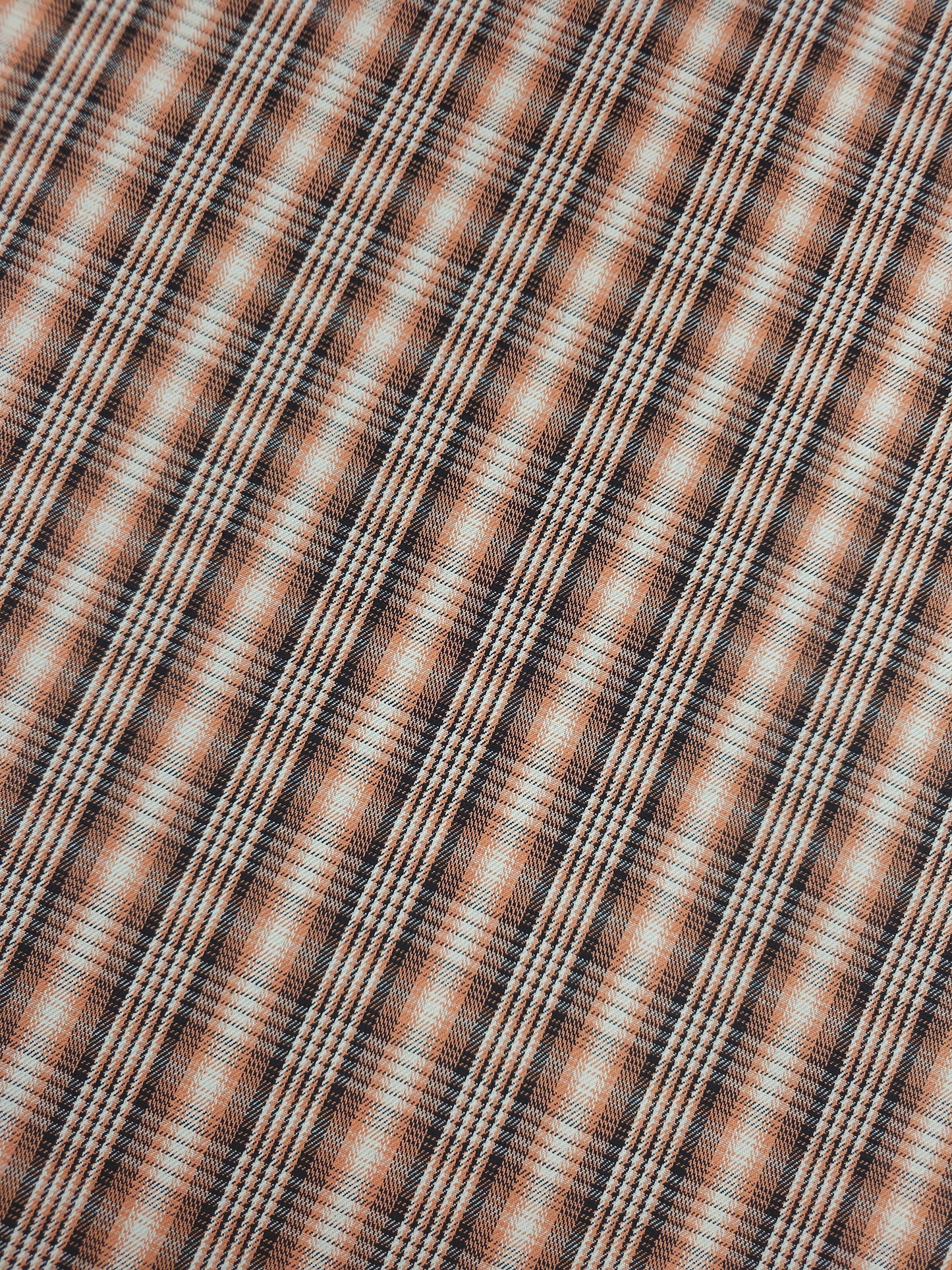 Peachy Rust Tartan Denim