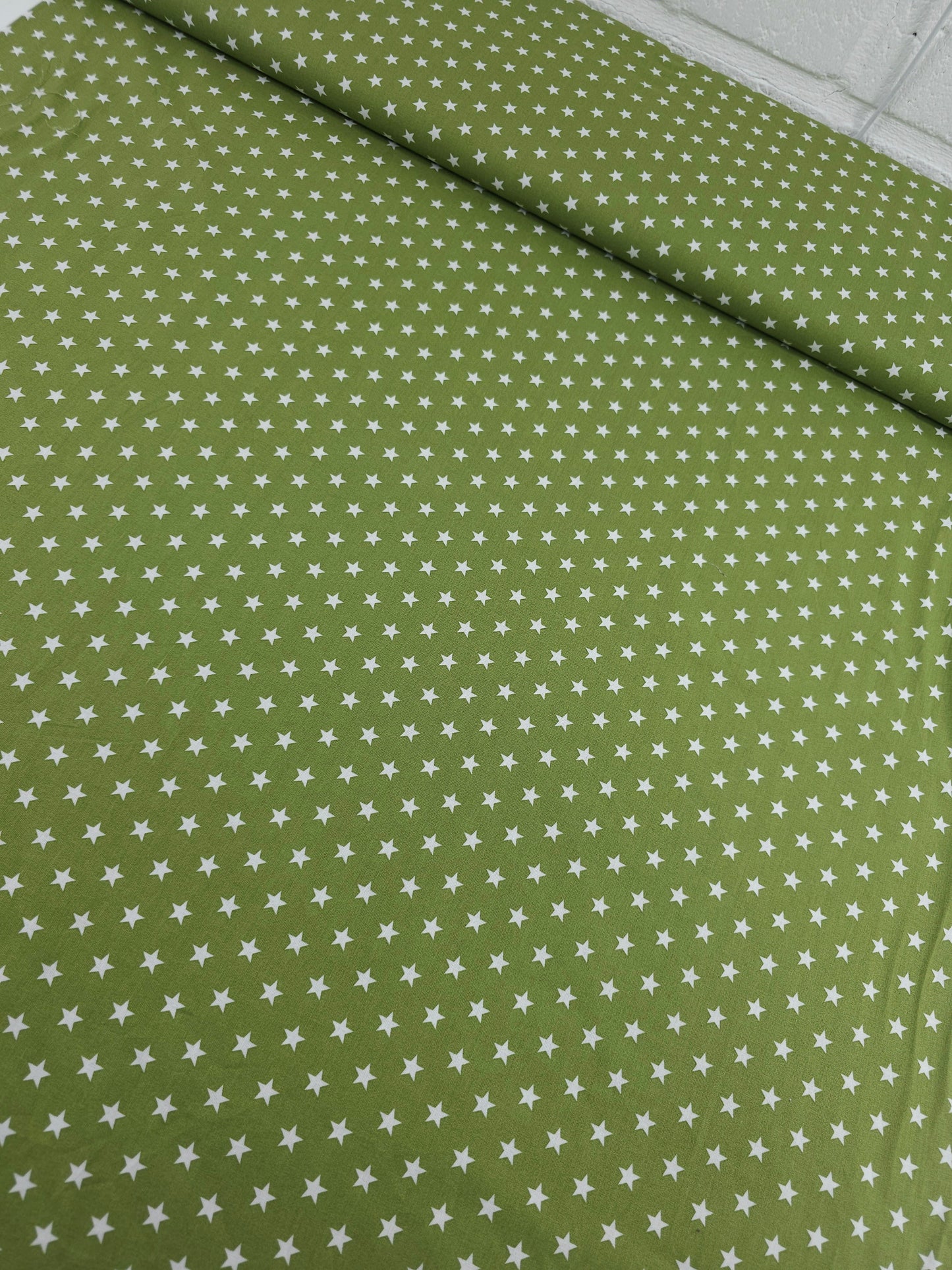 Deep Lime Petit Stars 100% Cotton 57”