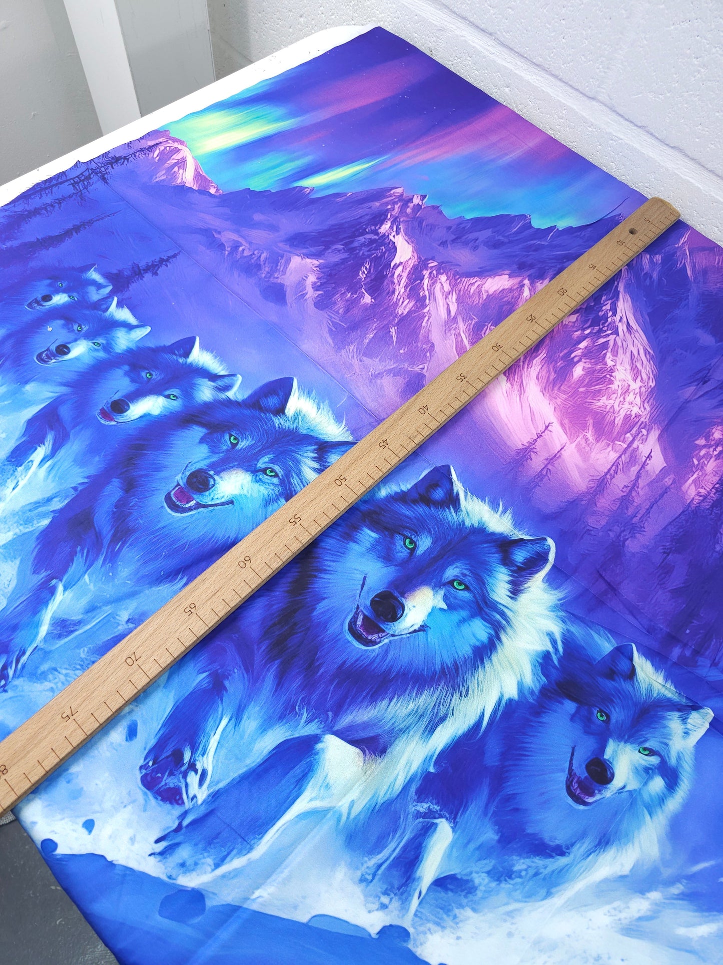 Mountain Wolf Pack 100% Cotton - 85cm Panel