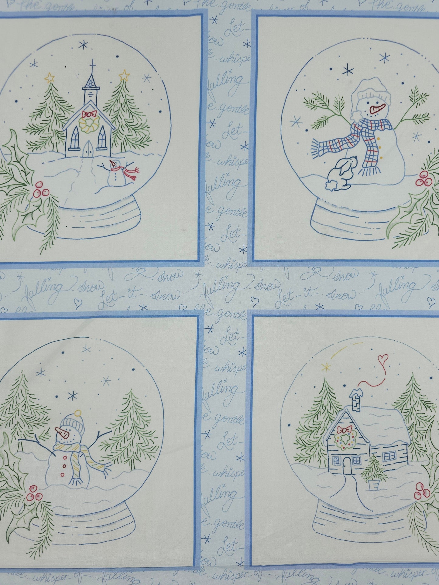 Snowglobe Frames 100% Cotton - 60cm Panel