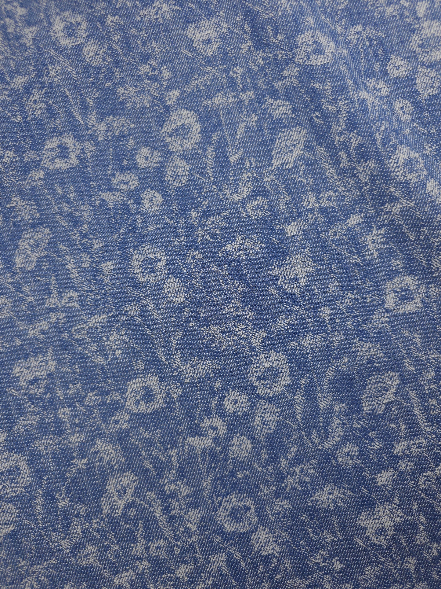 Floral Jacquard Cotton Mix Chambray