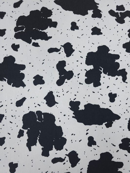 Black/White Speckle Cow Denim