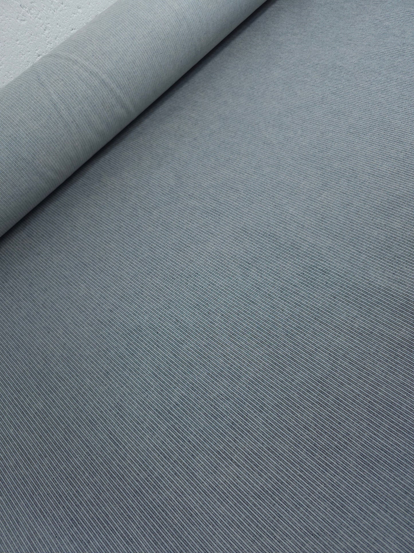 Washed Grey Pinstripe Denim