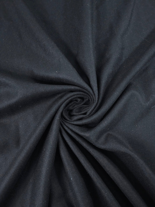 Black Twill Lightweight Soft 100% Wool *ABRAHAM MOON*