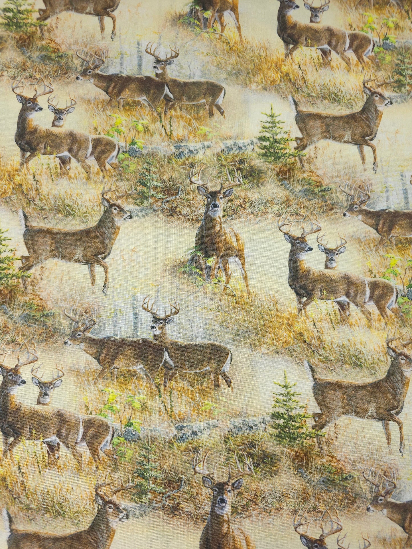 Reindeer Woodland 100% Cotton
