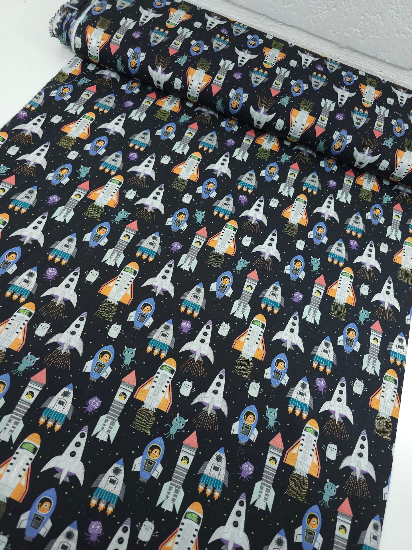 Novelty Space Rocket 100% Cotton