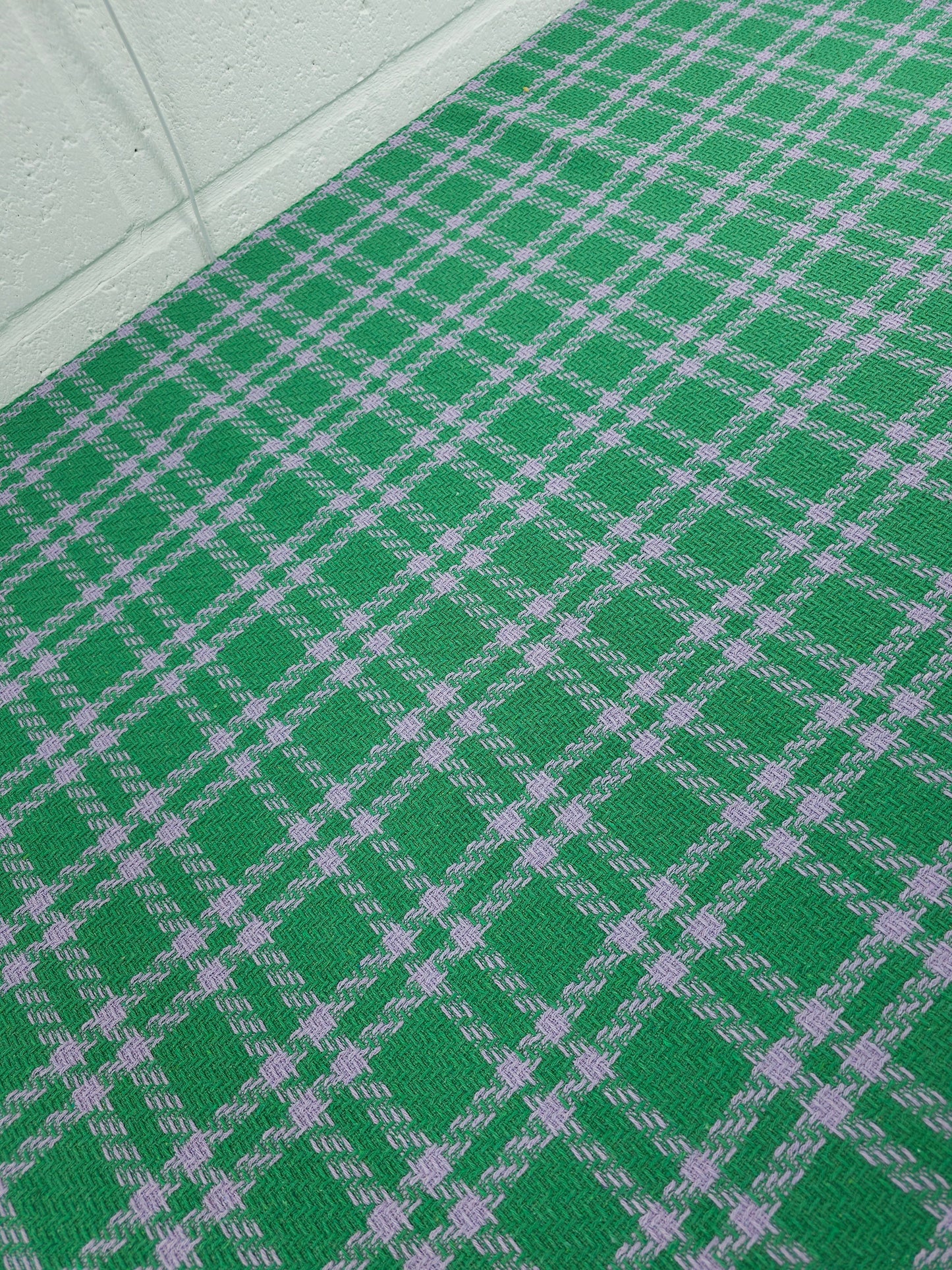 Green/Lilac Tartan Boucle