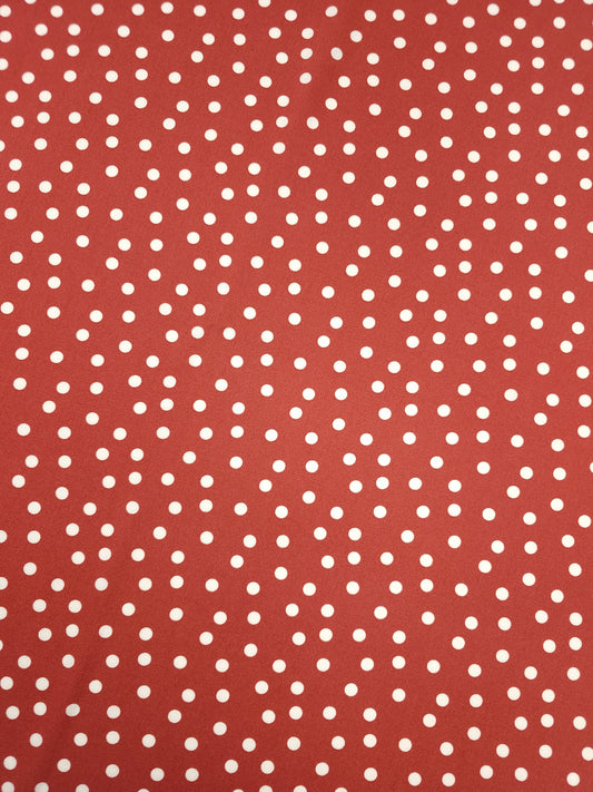 Brick Mini Polka Dot Viscose Challis
