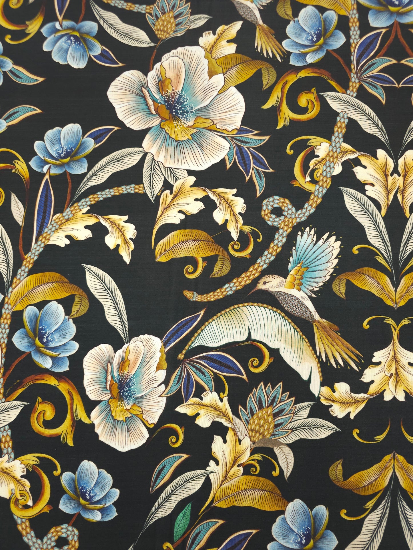 Majestic Bird Floral Slinky Rayon Jersey *FARM RIO*