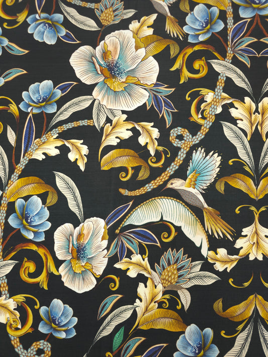 Majestic Bird Floral Slinky Rayon Jersey *FARM RIO*