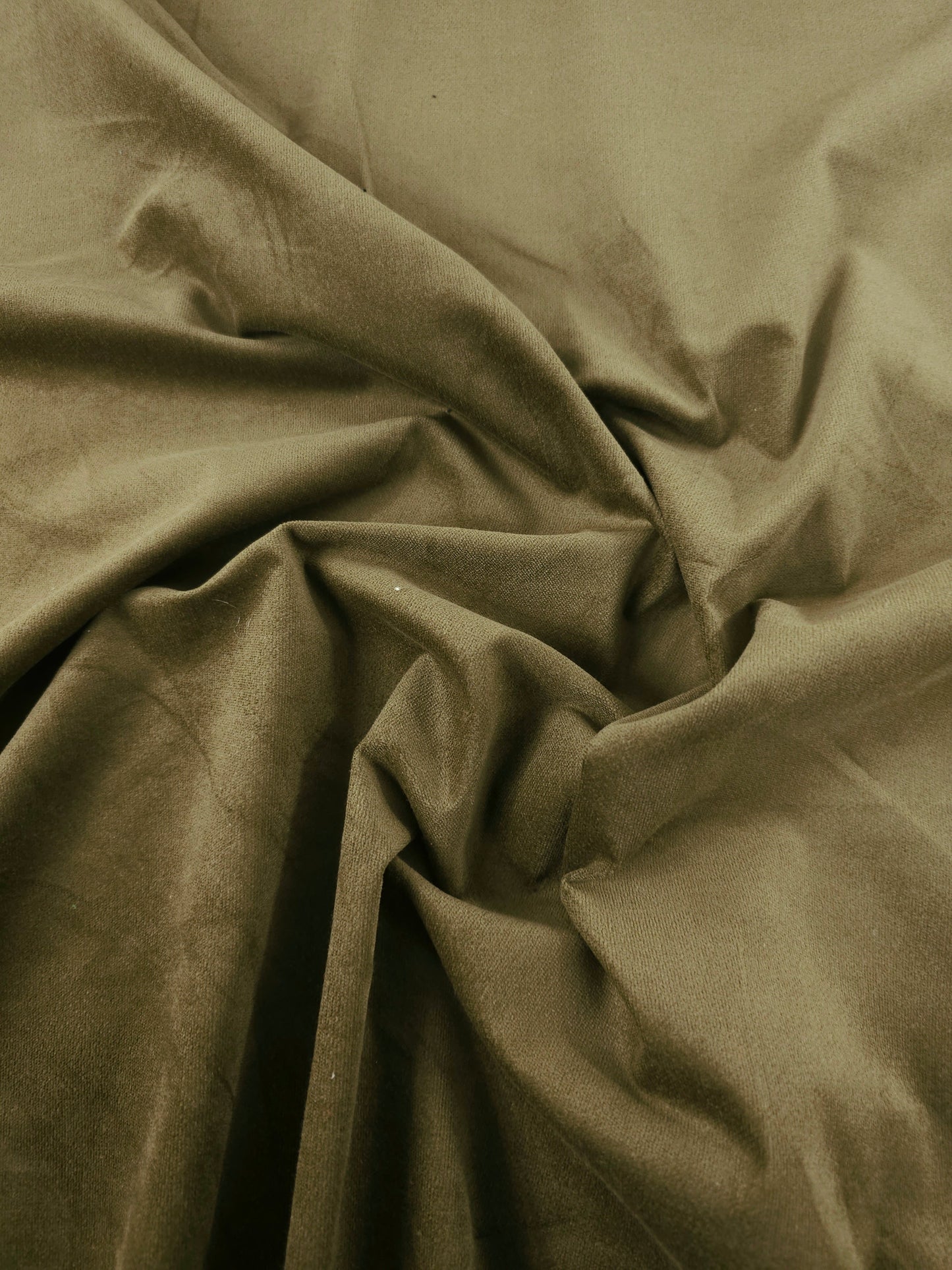 Moss Khaki Cotton Velvet
