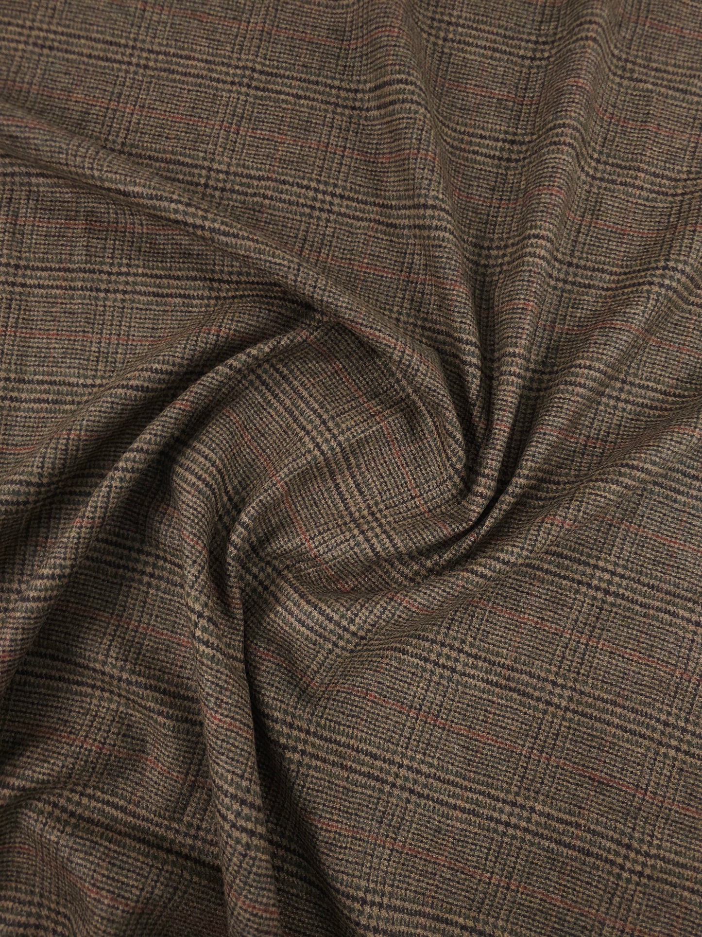 Woody Brown Tartan Soft 100% Wool *ABRAHAM MOON*