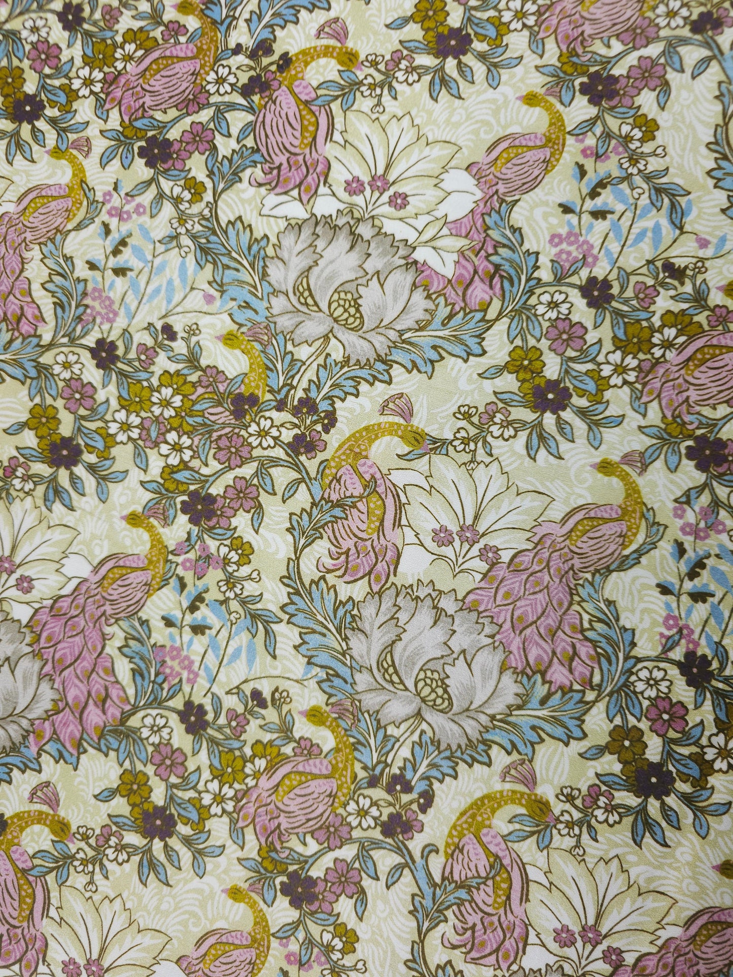 Vintage Majestic Peacock Floral 100% Cotton 118” *EXTRA WIDE*