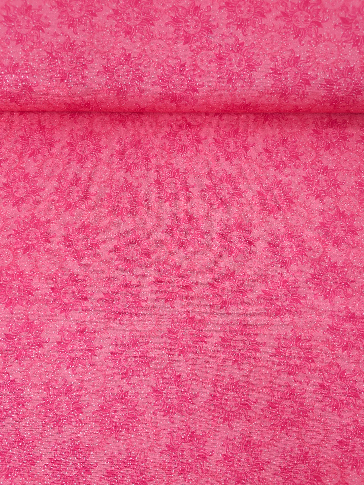 Candy Pink/Silver Celestial Skies 100% Cotton