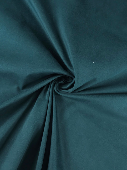Deep Teal Cotton Velvet