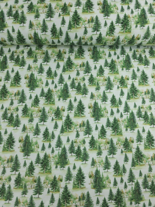 Christmas Tree Forest 100% Cotton