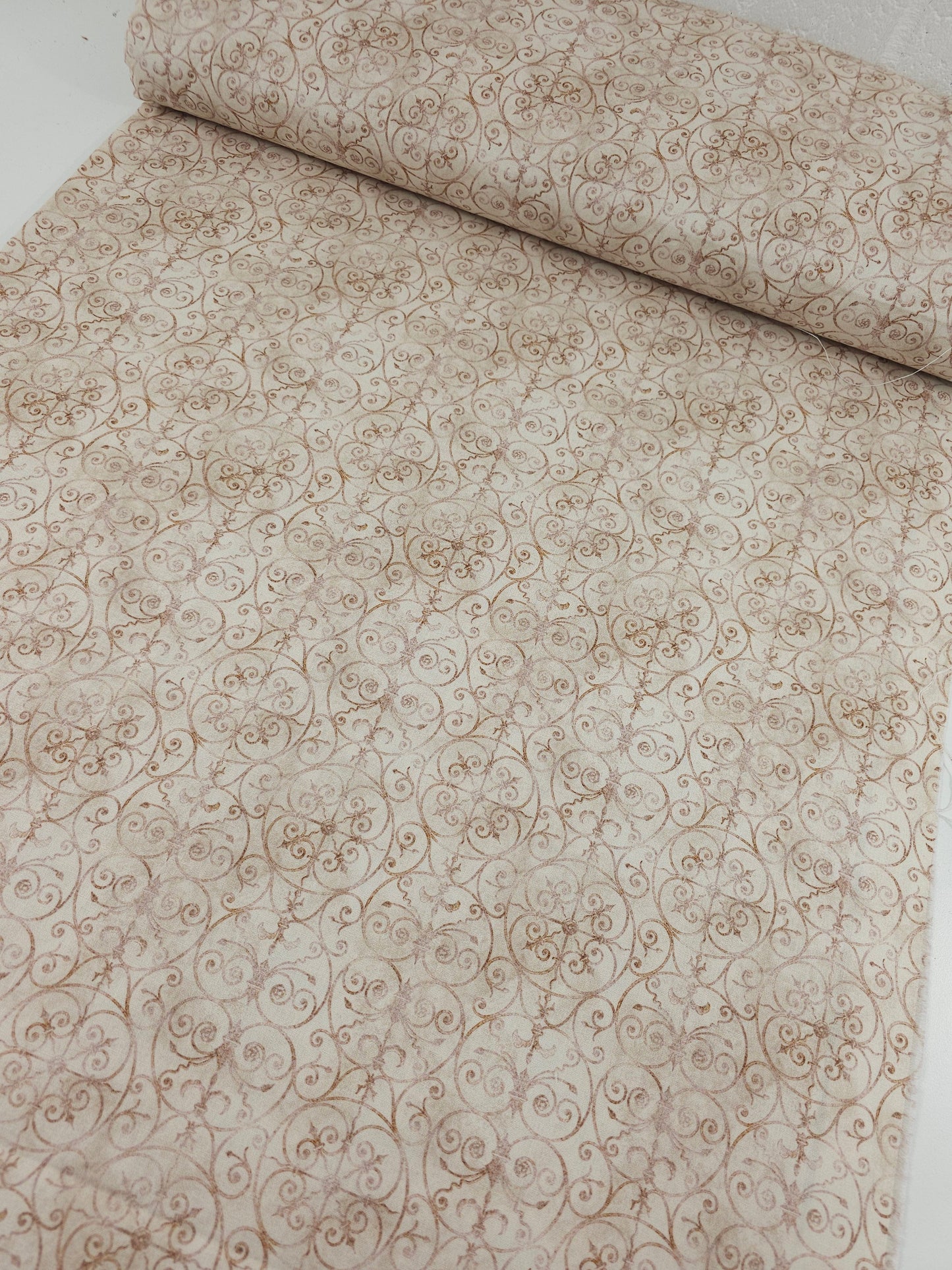 Beige/Brown Majestic Swirl Gate 100% Cotton