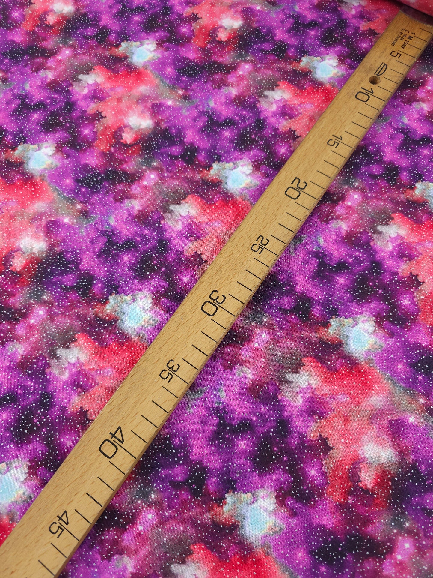 Purple/Pink Silver Diffusion Clouds 100% Cotton - Benartex
