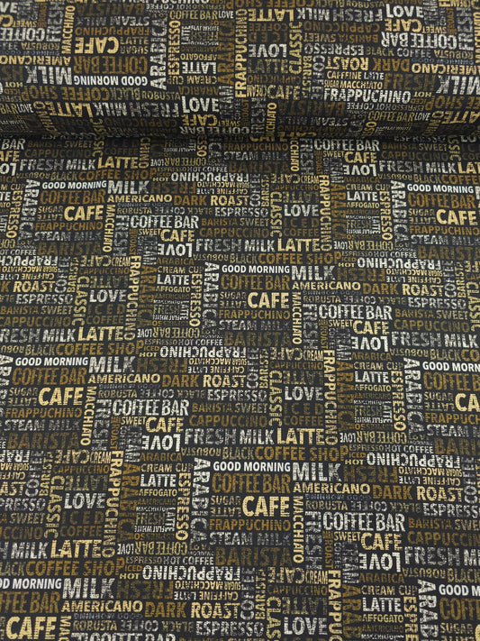 Coffee Bar Menu 100% Cotton