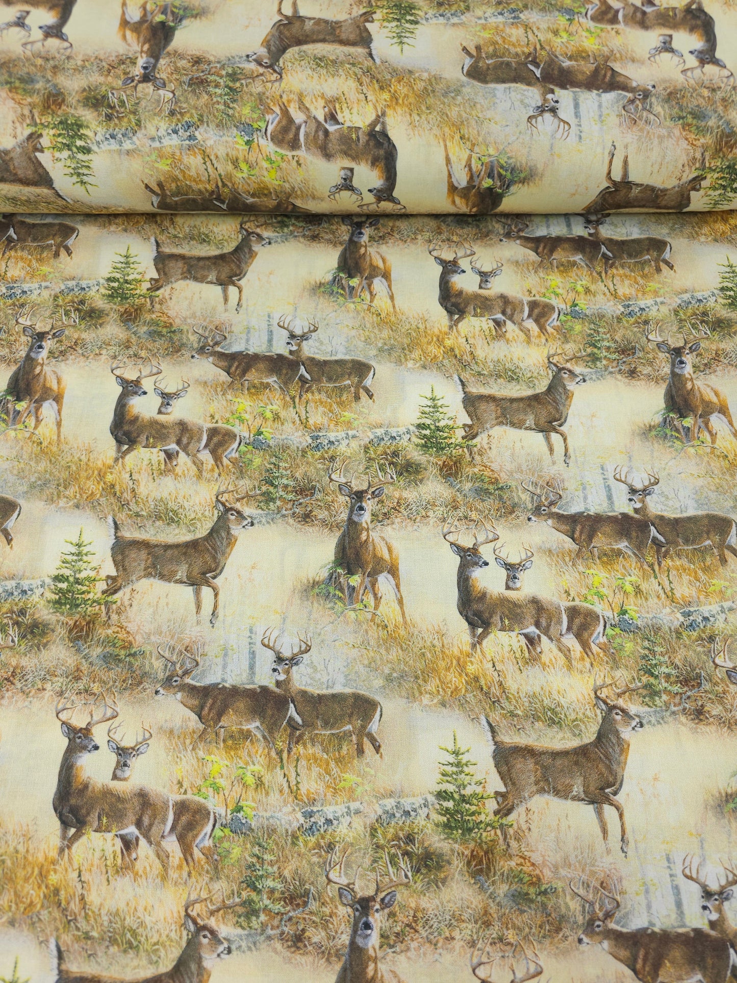 Reindeer Woodland 100% Cotton