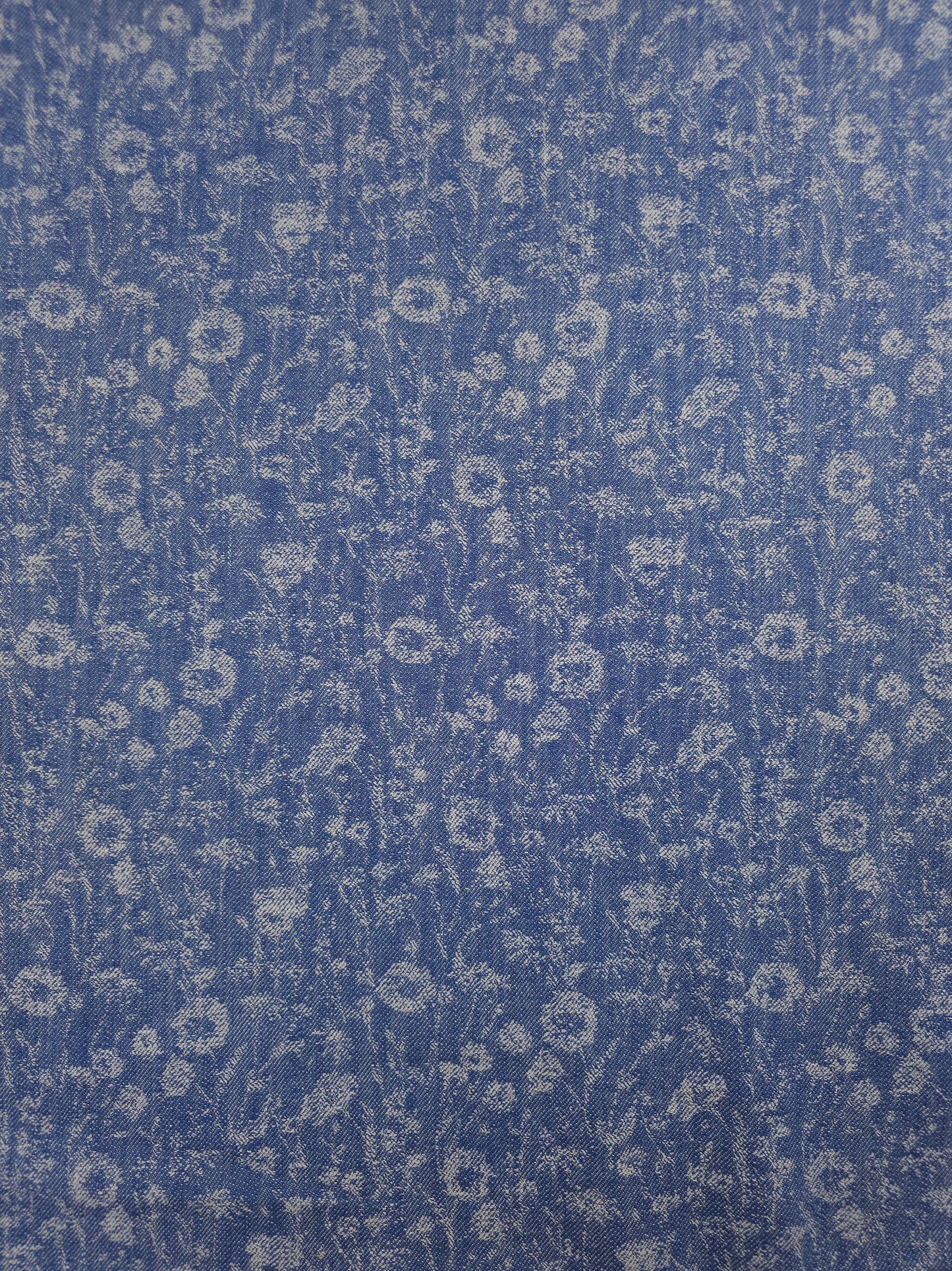 Floral Jacquard Cotton Mix Chambray