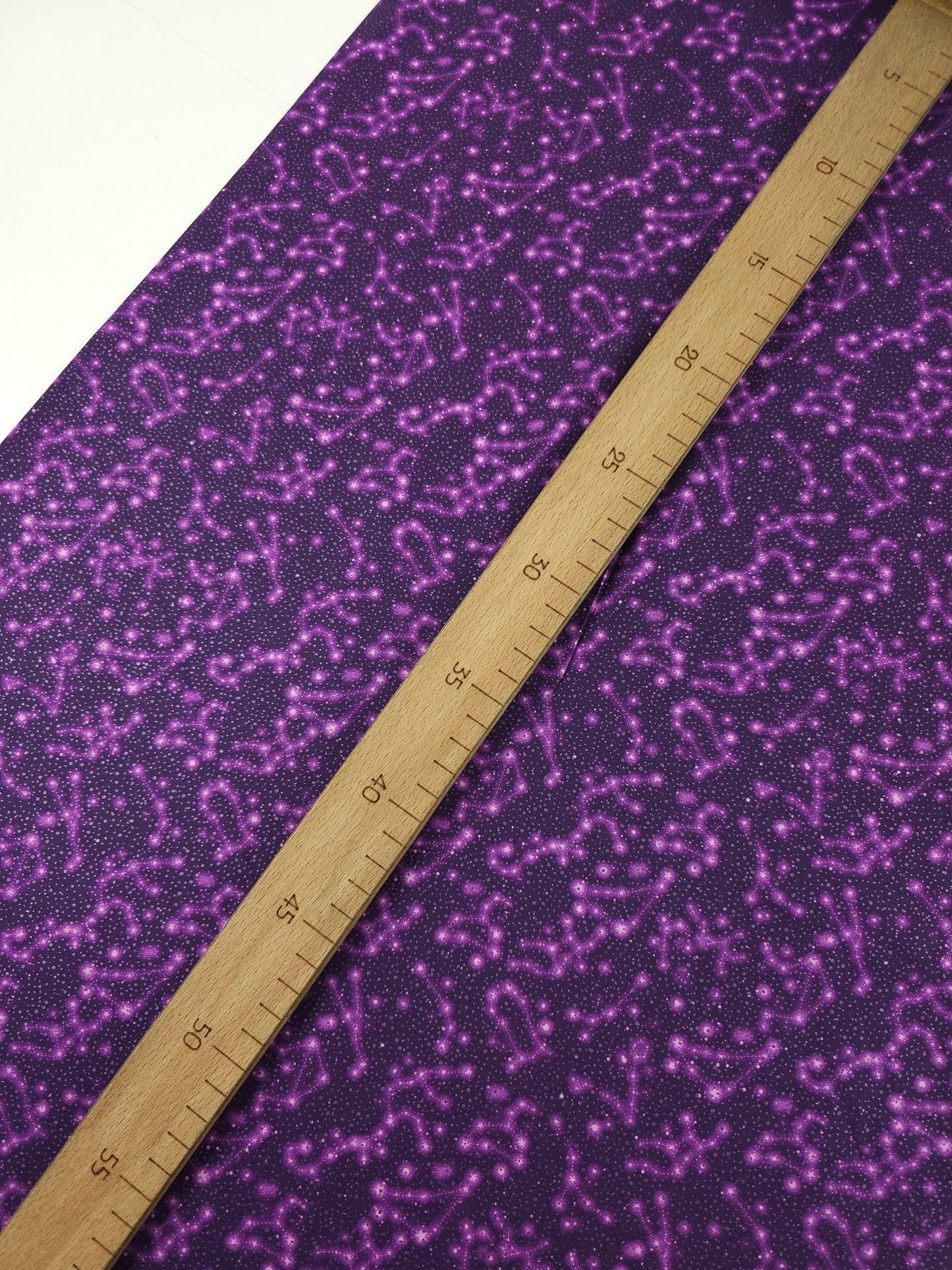 Purple/Silver Horoscope Skies 100% Cotton - Benartex