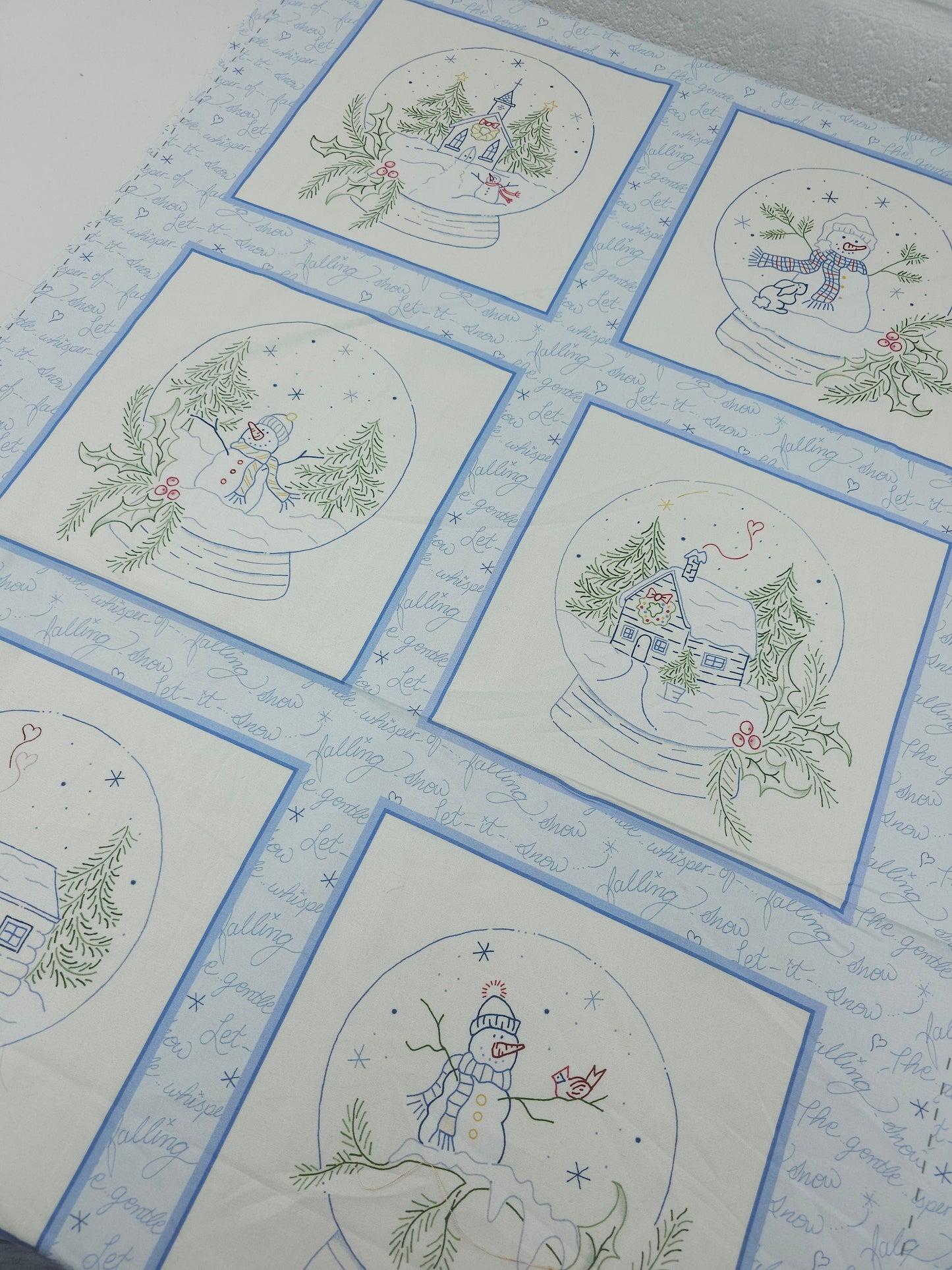 Snowglobe Frames 100% Cotton - 60cm Panel